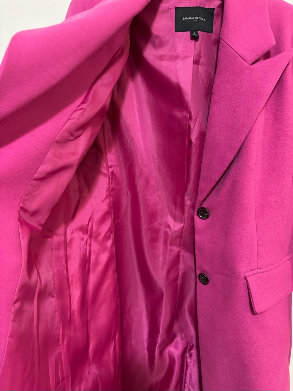 Banana Republic Fuchsia Single-Breasted Pea Coat - Picture 8 of 11